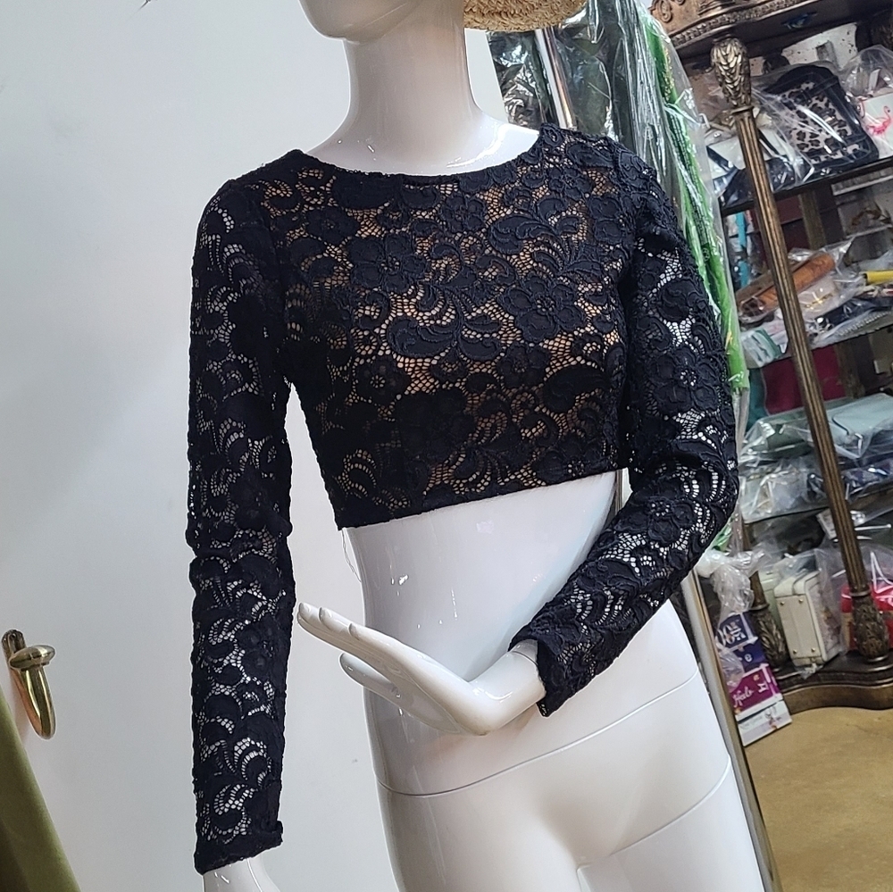 David Lerner New York Floral Crop Top